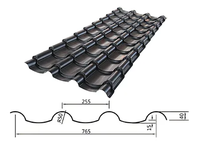 Antique-Style Color-Coated Steel Roofing Tiles