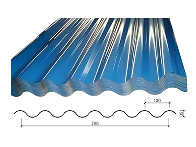 Exposed Fastener Metal Wall Panels (Corrugated Profile 32mm Depth×780mm Width)